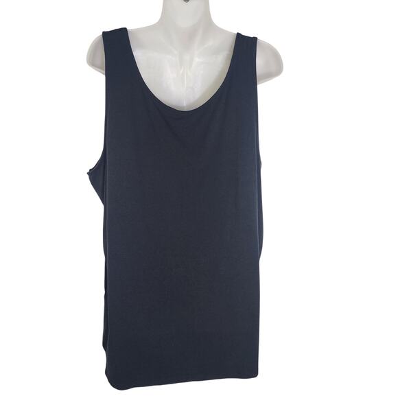 Denim & Co. Essentials Womens So Soft Jersey Layering Tank Size 2X Black A650481 - Picture 2 of 8